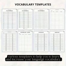 1pc 47-Page Language Learning Planner For Adults - Includes Vocabulary & Grammar Notebook, Weekly & Monthly Logs, Flashcards, Mind Map, And Writing Tips - Comprehensive Organizer For Language Education, Language Learning Planner | Weekly & Monthly Layout | Spiral Bindin School Supplies,Back To School - Multicolor - View 8