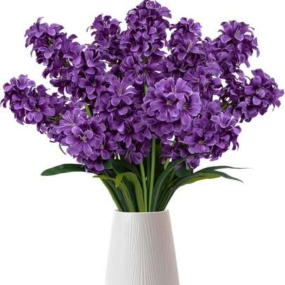 1/2/3PCS Artificial Hyacinth Flowers, 56cm Fake Flowers For Wall,Living Room,Bedroom,Wedding,Party Decor,Desk Stuffing.Home,Desk Decor,Kitchen,Wedding,Table,Centerpieces,Office,Garden,Outdoor,House,Patio Decor,Spring, Summer, Autumn And Winter Decoration