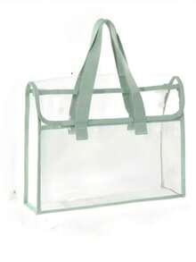 优质PVC大容量手提包，学生考试用文件夹袋，防水收纳袋