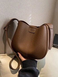Fashion Patchwork Mother-Child Bag With Inner Bag, Crossbody & Shoulder Bag - Coffee Brown - View 5