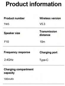 TWS Fone 蓝牙耳机 5.3 无线骨传导耳机夹耳式音乐降噪高清通话运动游戏耳机 - 卡其色 - 查看 2