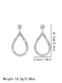 1 Pair Of Rhinestone Sunflower Droplet Pendant Earrings,Suitable For Giving Gifts To Parties, Parties, Festivals, And Other Parties