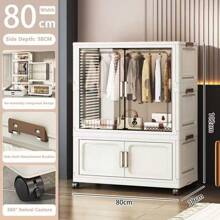 5/4/3/2/1 Layer New Wardrobe Closet Organizer For Children/Baby Clothes, Plastic Foldable Storage Cabinet For Women Storage Organizer Travel Essentials Back To School Dormitory Storage
