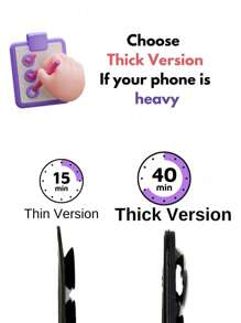 1pc Silicone Suction Phone Case Mount,Phone Suction Grip,Octobuddy,Sticky Phone Grip, Adhesive Phone Stand Sticky For Cell Phone