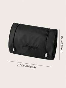 قطعة واحدة حقيبة تخزين فرش المكياج باللون الأسود/البني الكراميلي/الأخضر/البنفسجي، حقيبة تخزين حديثة محمولة، مناسبة للاستخدام الخارجي، بطراز بوهيمي، مناسبة لشاطئ العطلات، مجموعة الحمام، مجموعة غرفة النوم، سعة كبيرة