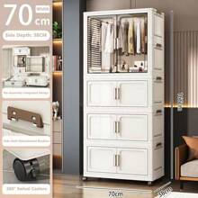 5/4/3/2/1 Layer New Wardrobe Closet Organizer For Children/Baby Clothes, Plastic Foldable Storage Cabinet For Women Storage Organizer Travel Essentials Back To School Dormitory Storage
