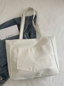 简约单肩包，小众斜挎包，纯色休闲通勤手提包，女士