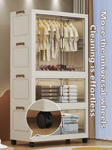 5/4/3/2/1 Tier Luxury Hanging Wardrobe Closet, Easy Assembly Bedroom Clothes Storage Cabinet, Rental Home Kids Armoire