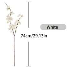 1PC/2PCS/3PCS Artificial Cherry Blossom Flower Silk Peach Flowers Bulk Plum Blossom Flowers With Leaves Cherry Blossom Branches Vase Arrangements For Spring Wedding Indoor Outdoor DIY Party Decor Pink Artificial Plant