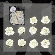 20 张黑白花朵贴纸 PET 材质花卉装饰贴纸，适用于剪贴簿用品、垃圾日记本装饰贴纸、学校用品、返校 - 彩色 - 查看 15