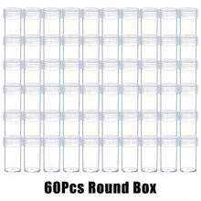 12/30/60/90pcs Clear Plastic Storage Bottles - Art Craft Organizer For Rhinestones, Seeds, And DIY Supplies - Transparent Container For Diamond Painting Beads And Craft Storage With Easy Access