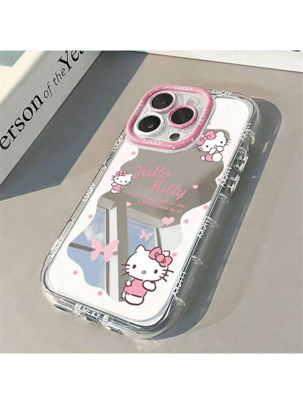 Sanrio بطاقة هاتف مناسبة لأجهزة آيفون 15، 16، آيفون برو ماكس، بتصميم جميل على شكل فراشة وقطة صغيرة، مناسبة لآيفون 14، 12، 11