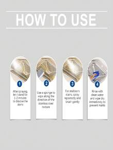 Stainless Steel Cleaning & Polish Spray, Cleans Grease, Oil, And Rust From Gas Stoves, Cookers, Pots And Pans