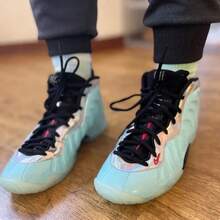 Nike Kids' Air Huarache "Mixtape"  11 Laser South Coast Comfortable And Versatile Mid-Top Basketball Shoe - Lake Blue - View 9