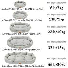 wuyingongfang 1pc Suede Material Rectangular Waterproof Anti-Urine Removable Washable Easy Clean Dog Bed Cat Bed Pet Bed, Wear-Resistant Bite-Resistant Dirt-Resistant Soft Comfortable Dog Bed Cat Bed Bed Mat Pet Mat Dog Bed Cat Bed Pet Bed, Suitable For Large Medium Small Dogs And Cats, Universal For Cats And Dogs, Suitable For Large Medium Small Cats And Dogs, All Season Use For Sleeping, Multiple Colors Available - Multicolor - View 4