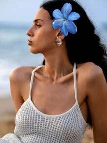 7pcs/1 Set Faux Lily Flower Hair Clips, Boho Style Side Bangs Hair Clips, Sweet Beach Holiday Decorative Hair Accessories, Delicate Floral Duck Clip Hair Pins, Suitable For Daily Wear And Beach Photo Shoot, Summer Accessories, Travel, Claw Clips, Alligator Hair Clip, Hair Slide, Hair Claws, Vacation Outfits Woman