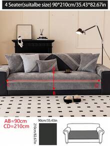 1 件多功能沙发垫套，现代简约设计，防尘、防滑、可洗、保暖、防褪色、适合宠物，适合卧室、办公室、客厅、L 形和 1-4 座沙发