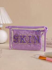 1 Piece Waterproof Clear SPF Cosmetics Bag PVC Zippered Toiletry Sunscreen Pouch Portable Travel SPF SUN Chenille Patches Makeup Bag Vinyl Plastic Organizer Case For Vacation Bathroom Summer Beach Swimming Travel,Makeup Bag,Make Up Bag,Makeup Bags,Cosmetic Bag,Makeup Organiser,Travel,Makeup Pouch,Bag,Vanity,Make Up Pouch,Travel Essentials,Pouch Bag,Travel Essential,Vanity Accessories,Small Makeup Bag,Makeup Pouch,Cosmetic Bag,Travel Essential,Large Capacity,Large Makeup Bag,Christmas Gifts,Pouch,Travel,Gifts For Women,Women's Necessaire,Travel Essential,Pouch,Clutch / Small Handbag,Necessaire,Makeup Organizer,Makeup Organize,Pouch,Brush Holder,Mini Pouch,Large Capacity Pouch,Gifts For Women,Christmas Gifts,Gift Ideas For Women