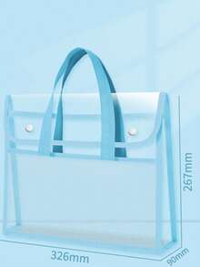 1pc Transparent Mesh Tote Bag, Large Capacity Tutoring Bag, Study/Storage Pouch For Students, Back To School, School Supplies - Multicolor - View 17