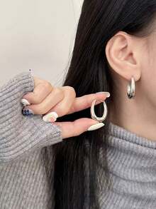 4 件套金色和银色现代时尚奢华女士耳环，适合日常佩戴、约会、派对，是节日、生日或周年纪念日送给女性的最佳礼物 - 彩色 - 查看 3