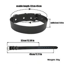 1 Set Customized Black Punk Leather Letters Belt Collar Hand Cuff Bangles Personalized Name Necklace Buckle Body Jewelry Cosplay Accessories