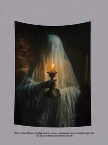 万圣节鬼魂挂毯系列南瓜灯黑暗城堡趣味鬼魂阅读万圣节横幅南瓜装饰秋季装饰挂毯墙艺术家居装饰