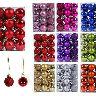 24 quả bóng Giáng sinh trang trí cây thông Noel lấp lánh bóng lấp lánh mờ 8 quả bóng Giáng sinh bằng nhựa hỗn hợp đồ trang trí nhỏ, đồ trang trí bóng Giáng sinh, bóng trang trí cây thông Noel tại nhà, bóng mặt dây chuyền trang trí tiệc, bóng trang trí không khí khiêu vũ, bóng mặt dây chuyền trang trí cửa sổ treo cửa, thích hợp để trang trí cảnh ngày lễ và trang trí tiệc phòng, đồ trang trí ngày lễ, lựa chọn tốt nhất cho trang trí nhà Giáng sinh trang trí Giáng sinh trang trí phòng trang trí Giáng sinh mùa đông quà tặng Giáng sinh trang trí nhà Giáng sinh