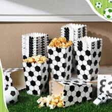 20 Stücke Popcorn Boxen mit Fußball-Aufdruck, Fußball-thematische Partydeko Geschenkboxen, Partysnack Boxen, Partyzubehör