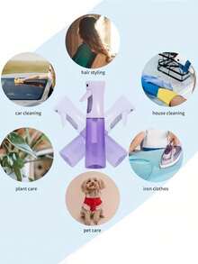 1个200毫升/300毫升/20毫升高压连续透明紫色自动喷雾瓶，美发造型喷雾器，美发沙龙工具，护发产品及配件，适用于理发店、美容院、旅行必备 - 彩色 - 查看 8