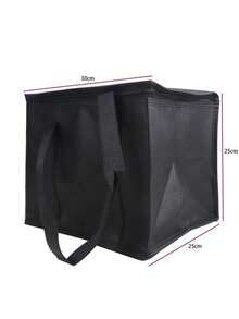 Thick Insulated Bag - Reusable, Foldable Cooler Bag For Groceries, Ice Packs | Essential For Outdoor Travel, Large Insulated Soft Cooler Bag - Reusable Shopping Bag, Cold/Hot Food Delivery Or Takeout Bag, Lightweight And Foldable, Suitable For School To Store Study Supplies. - Black - View 13