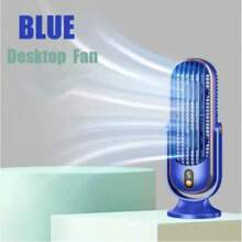 Ventilador de aire acondicionado portátil multifuncional, con motor dual, 5 velocidades de viento de 360°, carga USB y entrada USB, apto para oficina, viajes, campamento y uso en autocaravana