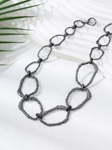 1 pieza Collar decorativo asimétrico circular geométrico de moda, adecuado para uso diario y de fiesta de mujeres