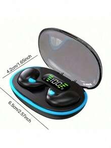 X55 睡眠耳塞无线迷你耳机，TWS 蓝牙耳机，立体声隐藏式耳机带麦克风，高清通话，防水，150mAh