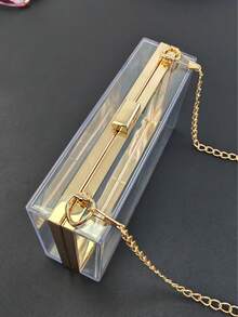 Cute Transparent Acrylic Shoulder Bag, Transparent Crossbody Bag, Evening Clutch, Handbag With Strap - Clear - View 8