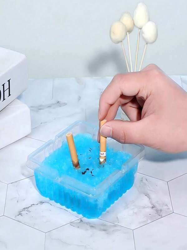 50Pcs Smoke Sand + 50pcs Disposable Ashtray, 6-Color Mixed, Color Deodorant, Anti-Fly Ash, Home And Office Cleaning Supplies, Smoking Sets And Accessories, Easy To Use, Daily Necessities, Smoke Sand