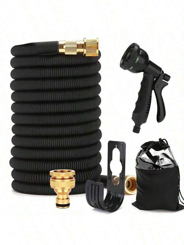 100ft Expandable Garden Hose With Nozzle, Lightweight , No-Kink Flexible Hose For Car Washing, Outdoor Watering