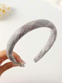 1 件女士百搭清新风格双层发带，休闲学院风，女士发带，发饰，发箍