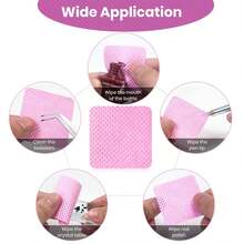 200pcs Non-Woven Nail Polish Remover Wipes, Lint-Free Nail Cleansing Wipes, Absorb Eyelash Extension Glue Cleaning Wipes, Manicure Supplies