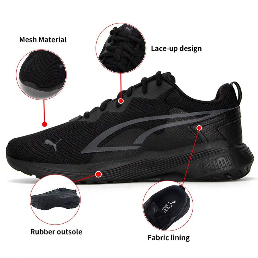 Puma Unisex All-Day Active Basic Series Casual Shoes, Comfortable Mesh Low-Top Sneakers 386269-01