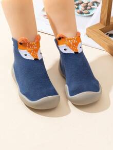 1 par de calcetines antideslizantes con diseño de dibujos animados para bebés de 0 a 2 años, aptos para niños que están aprendiendo a caminar - Azul - Ver 2