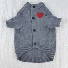 1PC Pet Clothing Spring And Autumn Dog Warm Hoodie Love Sweater Suitable For Small And Medium Sized Dogs Cat Pet