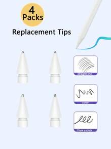 3/6/9 PCS Replacement Tips Compatible With Apple Pencil 1st/2nd Gen, Pencil Nibs Compatible With Ipad Pro Pencil 2/1 Gen,IPad Pro Pencil Sets Best Gifts For Christmas, Family, Friends, Birthday, Holiday Pen Accessories