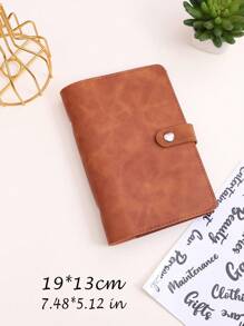 A6 Soft Leather Snap Loose-Leaf Binder Wallet With Cash Envelopes, Pockets For Budget Planning, Travel Finance, Expense Tracker, Journal, Diary Planner,Back To School,School Supplies