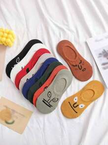 5/10 pares/Pacote de Meias Soquete para Tornozelo de Mulher com Padrão Divertido de Desenhos Animados, Leves e Invisíveis de Corte Baixo, Meias Tipo Barco, Adequadas para Primavera, Verão e Outono, Adequadas para Uso Diário, Essenciais para Viagens, Reuniões, Vida Diária, Atividades, Festivais, Itens Versáteis, Amigáveis à Pele e Não Irritantes, Resistentes e Duráveis, Ajuste Próximo e Não Restritivo