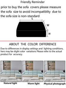 1pc Stretch Sofa Cover, Non-Slip Full Coverage Sofa Seat Cover, All Season Universal Sofa Cushion Cover, Fabric Thickened Sofa Blanket, Machine Washable, Dust-Proof, Pet-Friendly, Haze Blue Fresh Style, Adjustable For Bedroom, Office, Living Room Combination And L-Shaped Sofa And 1/2/3/4 Seat Covers