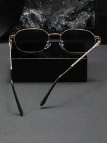 1 Pair Oval Metal Fashion Decorative Glasses For Teenagers