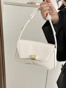 2025新款时尚通勤包女百搭单肩/斜挎包高品质手提包小众腋下包休闲方包极简单肩包日系腋下包 - 彩色 - 查看 4