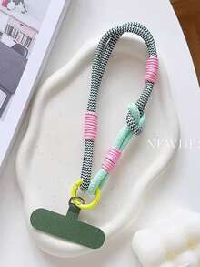 1pc Double Loop Phone Lanyard, Vintage Phone String Wrist Strap, Camera Wrist Rope, Summer Handheld Cord, High-End Wrist Strap Anti-Lost Rope, Key/Earphone Holder - Multicolor - View 6