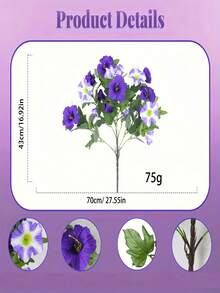 كرمة زهرة الصباح الاصطناعية، سلة الأزهار الملونة الزائفة، نمط عمود روماني أوروبي قديم على شكل إيبوميا مزيفة، أزهار مزيفة ديكورية للداخل والخارج، غرفة المعيشة والنوم والأعياد والحفلات وعيد الميلاد، ديكور أخضر دائم لا يحتاج إلى صيانة