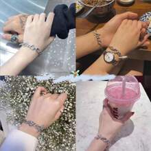 Bestselling S925 Sterling Silver Arrow Through Heart Snake Bone Bracelet, Suitable For Original DIY Bracelet, Fashionable & Elegant Jewelry Gift For Women's Birthday